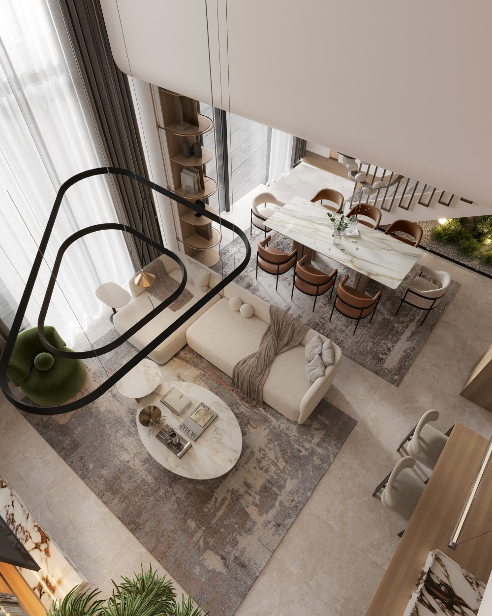 <span class="gold">Dramatic Double-Height Spaces</span>